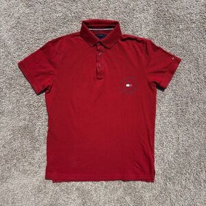 Tommy Hilfiger Deep Red Polo Shirt for Men